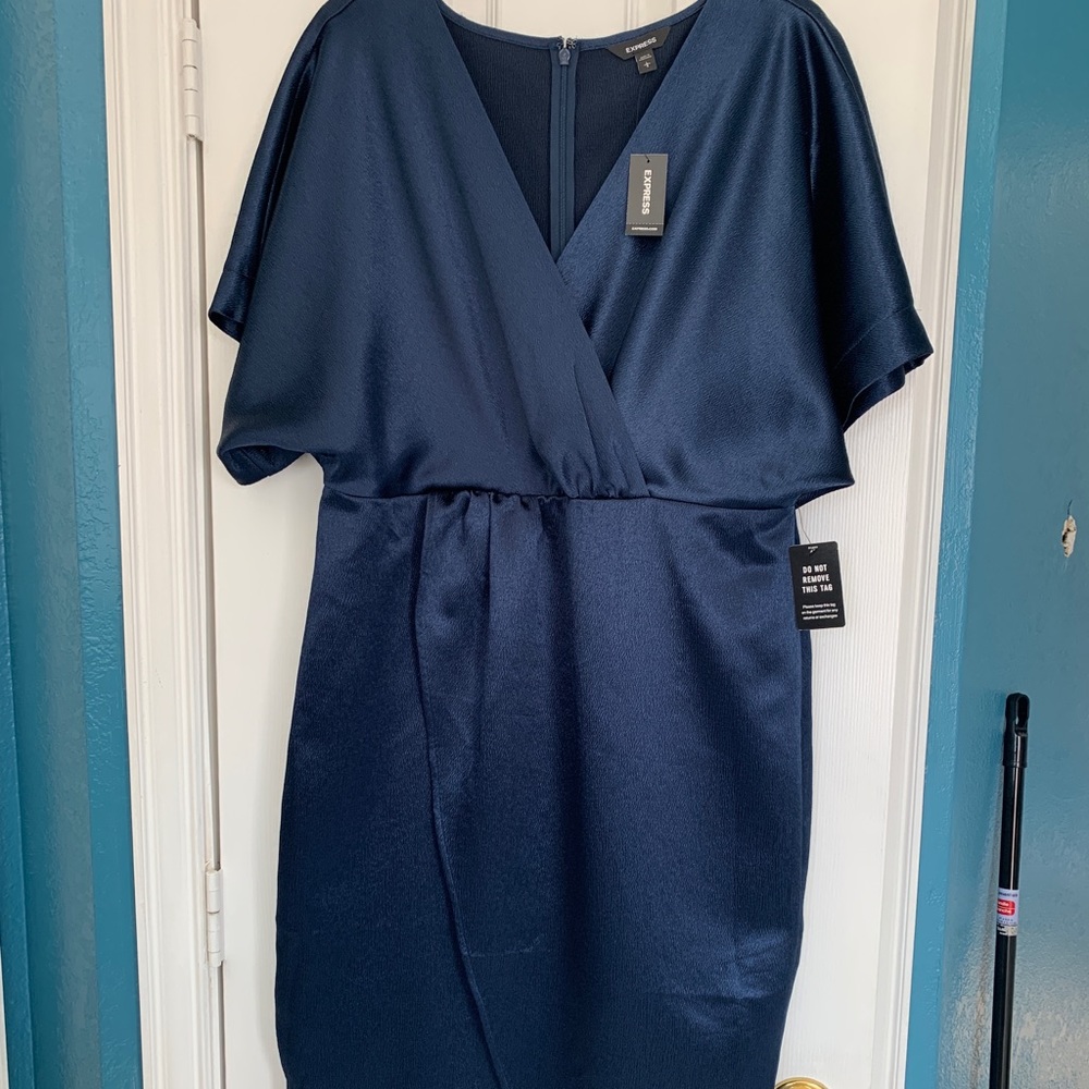 Women’s express cocktail dress dark blue shimmer